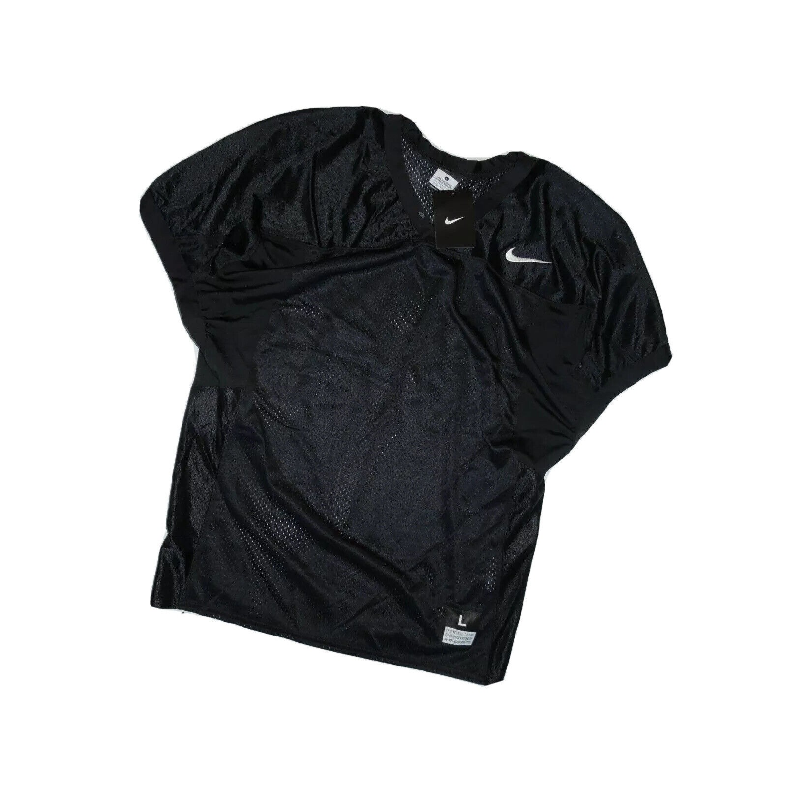 Nike Mens Velocity 2.0 Football Practice Jersey Black Size Large L
